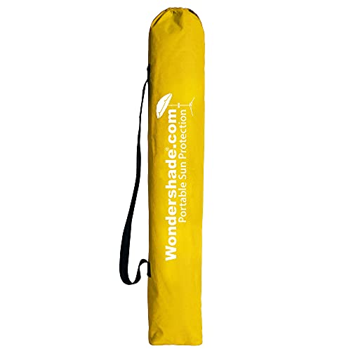 Wondershade Ultimate Portable Sun Shade Umbrella – Lightweight Adjustable Outdoor Patio & Beach Umbrella with Tripod Base (Yellow) - color: Yellow