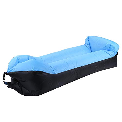 Keenso Air Bed, Oxford Cloth Camping Inflatable Sofa Outdoor Bag Ultralight Beach Camping Travel Sleeping Bag Air Bed Lounger Chair
