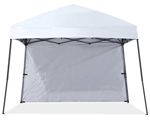 ABCCANOPY Pop Up Canopy Tent-10x10 Outdoor Camping Canopy Slant Leg Beach Canopy Tent with Backpack Bag,10 x 10 ft Base / 8 x 8 ft Top，White - color: White, size: 10x10
