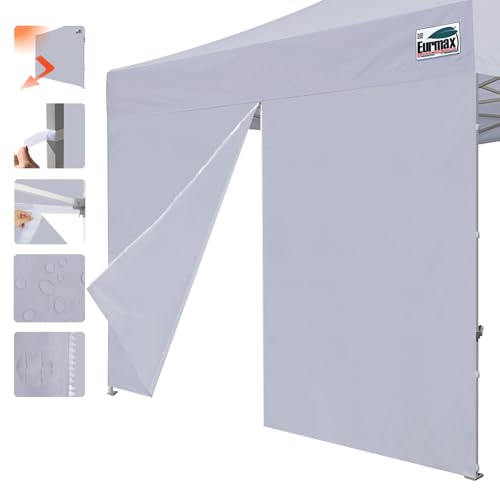Eurmax USA 10FT Instant Canopy SunWall with Middle Zipper, Removeable Sidewall for Pop Up Canopy Tent,1 Pack Wall Only (Grey) - color: Gray, size: 10x6.7ft