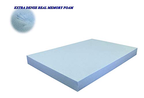 Pet Dog Bed Blue Cooling Gel Infused High Density Solid Memory Foam Pad (55x47x4 inches (2pack)) - color: Blue, size: 55 x 47 x 4 in gel infused (Pack of 2)