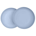2 Pcs Wheat Straw Plates, 9Inch Unbreakable Dinner Plates, Reusable Plate for Camping,Picninc,Family, Blue - color: Blue