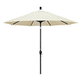 California Umbrella GSPT908302-5453 9' Round Aluminum Market, Crank Lift, Push Button Tilt, Black Pole, Sunbrella Canvas - color: Canvas