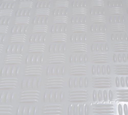 Mytee Products 4' x 8' White Ground Protection Mats with Diamond Plated Tread Design - High Density Polyethylene Mat, Easily Supports 90 Ton Loads on Lawns, Dirt, and Any Other Areas - color: White, size: 1 - Pack