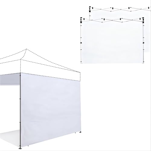 Joramoy Canopy Tent Sidewalls for 10×10 Pop Up Canopy, 3 Pack Instant Canopy Sunwall, Waterproof and UV Protection Canopy Shade Wall, Straight Leg Canopy Sidewalls 3 PCS Only(White) - color: White, size: 10×10