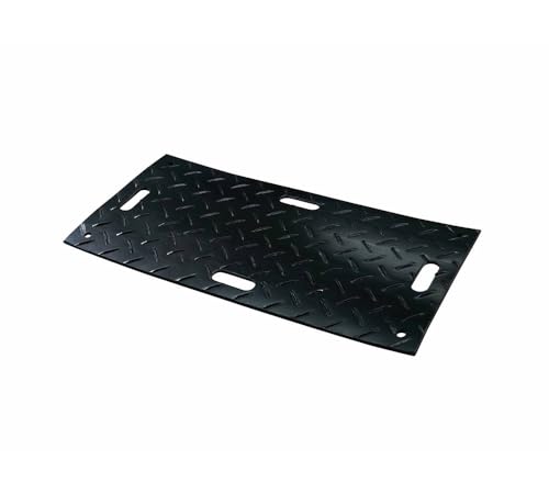 Mytee Products 2' x 4' Ground Protection Mats w/Double Sided Diamond Plated Tread Design - High Density Polyethylene Mat, Easily Supports 20 Ton Loads on Lawns, Dirt, and Any Other Areas - size: 1 - Pack