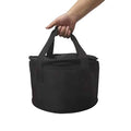 Set of 2 Polyester Fabric Round Thermal Casserole Carrier,Reusable Insulated Lunch Cooler Bag,Pie Carrier for Potluck,Picnics,Collapsible Cooler for Hot/Cold Food,11X7 inch - color: Black Color