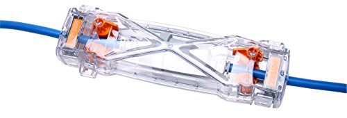 Weatherproof Extension Cord Protector - Clear Housing with Hook and Security Loop