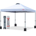 MASTERCANOPY Durable Pop-up Canopy Tent with Roller Bag (10x10, White) - color: White, size: 10x10