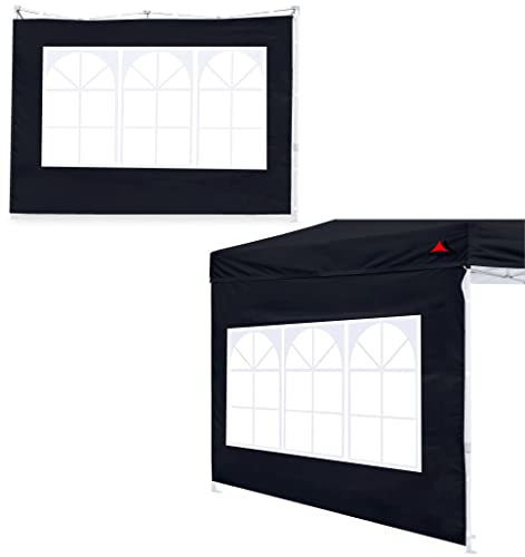 SCOCANOPY SideWall with Window for 10x10 Canopy Frame, 2 Pack SunWall Only,Black - color: Black, size: 10X10