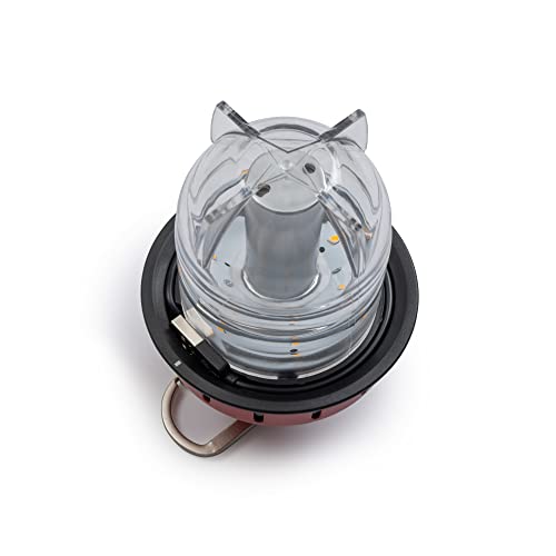 Barebones Beacon Hanging Light – Red, Rechargeable LED Camping Lantern with Adjustable Brightness – Weatherproof Vintage-Style Hanging Lantern for Outdoor Adventures and Year-Round Use - color: Red