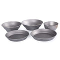 Boundless Voyage Ultralight Titanium Bowl Pan Plate Dish with Carry Bag Outdoor Camping Portable Tableware Cookware (5 Pcs Set (3 Bowls+2 Plates)) - color: 5 Pcs Set (3 Bowls+2 Plates)