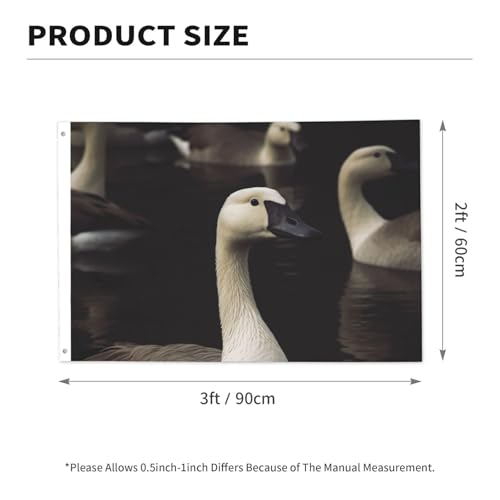 Goose Flag 2 X 3 Ft Double Sided Vertical Garden Flag Seasonal Holiday Banner With Brass Grommets Photo Backdrop Yard Flag For Outdoor Indoor Home Decor - color: Goose