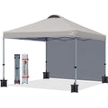 MASTERCANOPY Durable Pop-up Canopy Tent with 1 Sidewall (10'x10',Gray) - color: Gray, size: 10x10