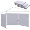 Canopy Sidewalls for 10x10 Pop Up Canopy 99% UV Protection, Waterproof, 3 Pcs Sidewalls Only,(Light Grey) - color: Light Grey, size: 10X10