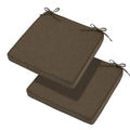 Magpie Fabrics Indoor Outdoor Waterproof Square Chair Cushion, 18" x 18" x 2.5", 2 Pack, Water Resistant Seat Cushions, for Patio Garden Office, Dark Brown - color: Dark Brown