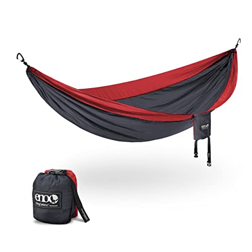 ENO, Eagles Nest Outfitters SingleNest Lightweight Camping Hammock - color: Charcoal | Red