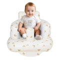 AirSwim Inflatable Baby Seat, Inflatable Baby Chair for Babies 3 Months and Up, Summer Blow Up Chair with Built in Air Pump, Infant Floor Seats for Learning to Sit, Palying, Camping, Bear Head - color: Bear Head