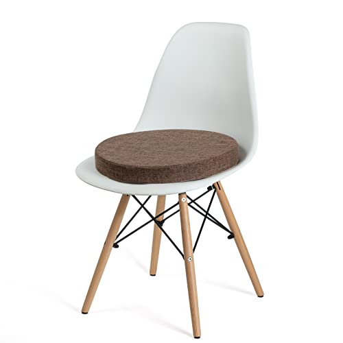 Tromlycs Round Chair Seat Cushion Pad 16 inch for Circle Bistro Chairs Non Slip Foam Cushion Brown - color: Brown, size: 16 inch