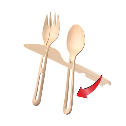 Jokari Travelware Travel Cutlery Set with Case - Compact, Reusable, TSA-Approved for Camping & Picnic. Portable eco-friendly spoon, fork, knife in a lightweight pouch, perfect for lunchbox or travel.