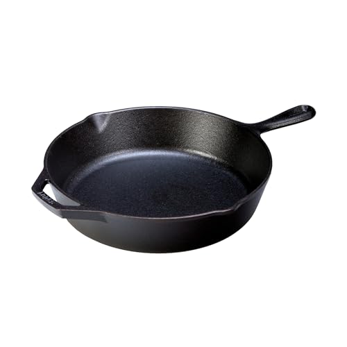 Lodge Seasoned Cast Iron Skillet 12 Inches - PFAS-Free, Non-Toxic Cookware - Use with an Oven, Stove, Grill, or Campfire - Naturally Non-Stick & Oven Safe - size: 12 Inch (1 Count)