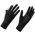 Lightweight Summer Fingerless Gloves Men Women UV Sun Protection Driving Cotton Gloves Nonslip Touchscreen Mittens - color: Icesilk-black