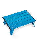 iClimb Ultralight Compact Mini Beach Picnic Folding Alu. Table with Carry Bag, Two Size (Blue - S) - color: Blue, size: Small