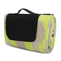 REDCAMP Fleece Picnic Blanket Waterproof Sandproof, Soft Plush & Foldable Outdoor Blanket for Lawn Park Beach Travel, Green Leaves 79"x59" - color: Green Leaves 79"x59"