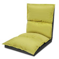 XK Foldable Camping Floor Lounge Padded Chair Couch for Outdoor Travel - color: Green