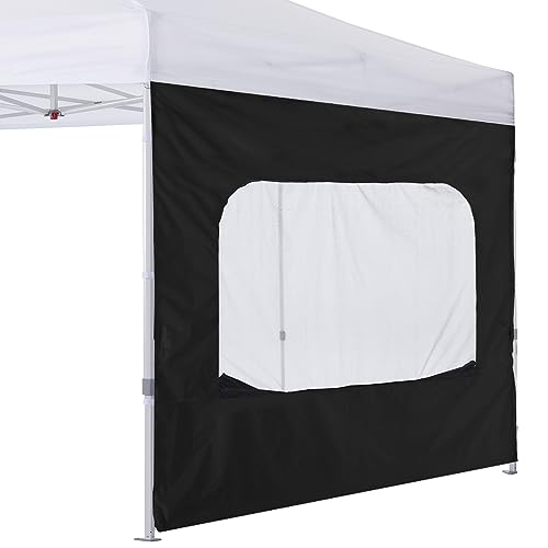 COOSHADE Instant SunWall 8x8 SideWall for Pop up Canopy Tent, 1 Pack Sidewall with Mesh Window Only, Black - color: Black, size: 8x8-Net Window