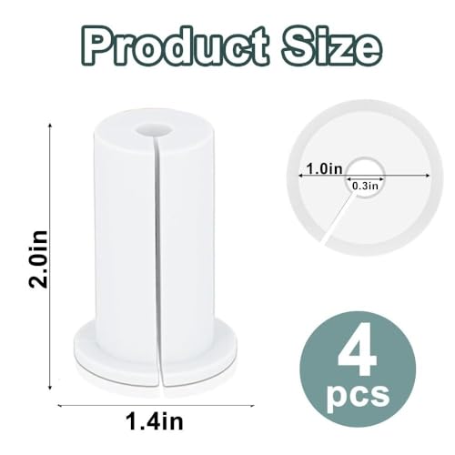 4Pcs Cable Routing Kit for 1 Inch Wall Hole Rubber Ethernet Cable Wall Pass Through Grommet for Starlink Home and Outdoors Use White