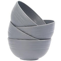 Unbreakable Wheat Straw Cereal Bowls Set of 4, 24 OZ Microwave and Dishwasher Safe Lightweight Soup and Salad Bowl Sets, Reusable Dessert Bowls for Rice, Pasta, Snack, Fruit, BPA Free (Gray) - color: 4 Gray