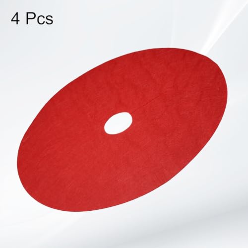 HARFINGTON 4pcs Tree Mulch Ring 16.5 Inch Non-Woven Round Tree Protector Weed Barrier Mat Plant Cover Rings for Weed Grass Control Root Protection, Red - color: Red, size: 16.5