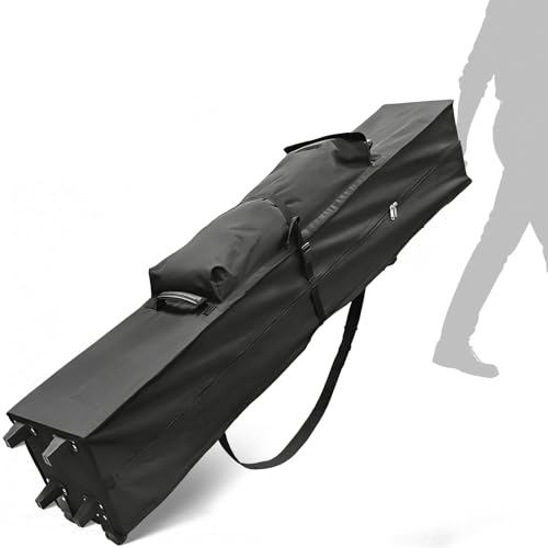 Heavy Duty Wheeled Carry Bag for 10x10 Canopy Tent, Universal Canopy Roller Bag with 4 Handles,600D Waterproof Oxford Fabric Tent Bag Replacement for Camping Tailgating(49.2"x8.7"x8.7") - size: Bag Unfold Size-49.2" x 8.7" x 8.7"