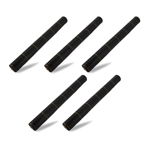 Dewitt 5-Pack Sunbelt Weed Barrier Fabric 3.2 oz, 6 x 300 Feet – Heavy-Duty Ground Cover Mat for Greenhouse Floors, Garden Rows, Raised Beds, Yard Gardening, and Outdoor Landscape Protection - size: 5 Pack, style: 6' W x 300'