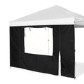 Sunshade Sidewall, Sidewall with Door and Window for 10×10 Pop Up Canopy Straight Leg, Outdoor Instant Canopies Wall, 1 Pack Canopy Sidewall Only (Spliceable, Black) - color: Black - Spliceable
