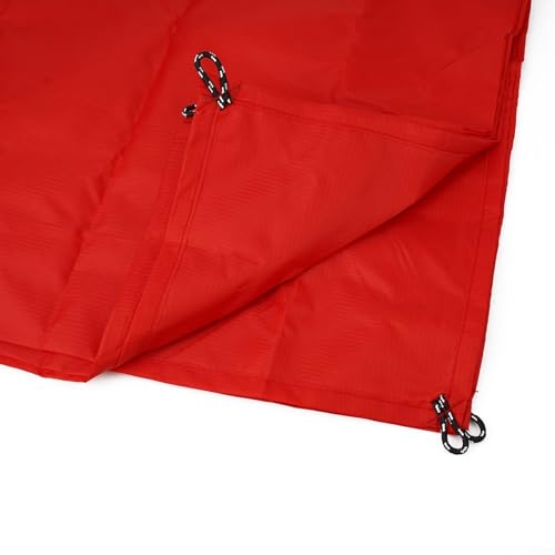 210T Polyester Camping Tarps, Waterproof Rain Fly Sun Shade Shelters With 6 Tie Points For Hiking Backpacking Beach Picnic(Red 140x200CM) - color: Red 140x200cm