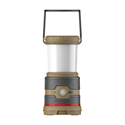 COAST EAL35R 1000 Lumen Voice-Controlled LED Emergency & Camping Area Lantern with Warm, Cool White, Day, Red & Red Flashing Mode, Power Bank Functionality - Desert - color: Flat Dark Earth