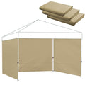Canopy Sidewalls for 10x10 Pop Up Canopy 99% UV Protection, Waterproof, 3 Pcs Sidewalls Only,(Khaki) - color: Light Khaki, size: 10X10