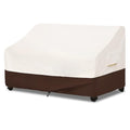 Bitubi Waterproof Patio Sofa Cover, Heavy Duty 2-Seater Outdoor Couch Cover Size Up to 58W x 32.5D x 31H Inches, Lawn Patio Furniture Covers with Air Vent (Brown) - color: Sofa-brown, size: 58"W x 32.5"D x 31"H