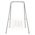 Hammock Chair Stand, Heavy-Duty A-Frame Metal Swing Stand for Indoor and Outdoor, Suitable for Most Hanging Chairs, Easy to Assemble & Store, Hammock Chair not Included (Gray)