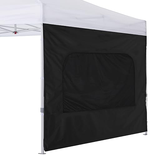 COOSHADE Instant SunWall 8x8 SideWall for Pop up Canopy Tent, 1 Pack Sidewall with Mesh Window Only, Black - color: Black, size: 8x8-Net Window
