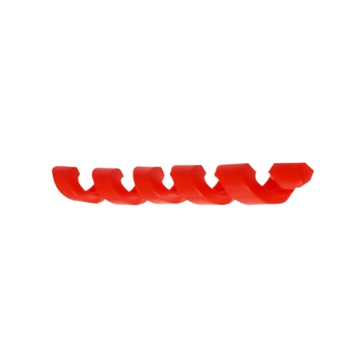 10 Pcs Each 5 Colors Wrap Spiral Bicycle Cable Sleeve Rubber Housing Protector Frame Guard for MTB Bike Shift Brake Line Pipe Anti-Friction Black Red White Green Transparent - color: Red