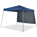 GDY 10x10 FT Pop Up Canopy Outdoor Instant Tent Slant Legs with a Sidewall,Equipment Vents, Portable Gazebo Shelter for Patio, Deck, Beach and Garden,Navy Blue. - color: Navy Blue