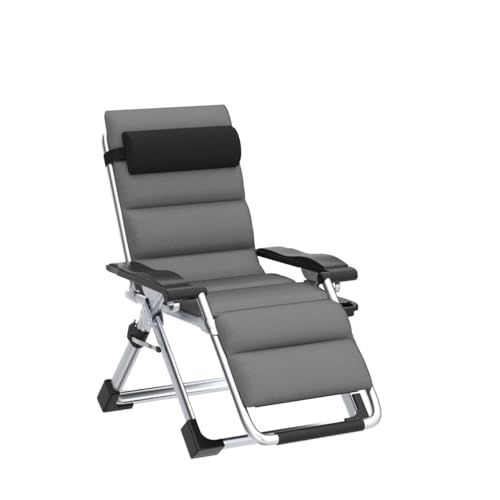 Slsy Zero Gravity Chair, Reclining Lounge Chair with Removable Cushion & Tray for Indoor and Outdoor, Patio Recliner Folding Reclining Chair - color: Vintage Gray, style: Zero Gravity Chair