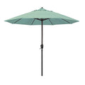 California Umbrella 12-Year Protection 9-Ft Outdoor Patio Umbrella, Sunbrella Fade-Resistant Acrylic Fabric, Auto Tilt and Crank, Heavy-Duty Aluminum Frame/ Reinforced Ribs, Bronze Pole, Spectrum Mist - color: Spectrum Mist
