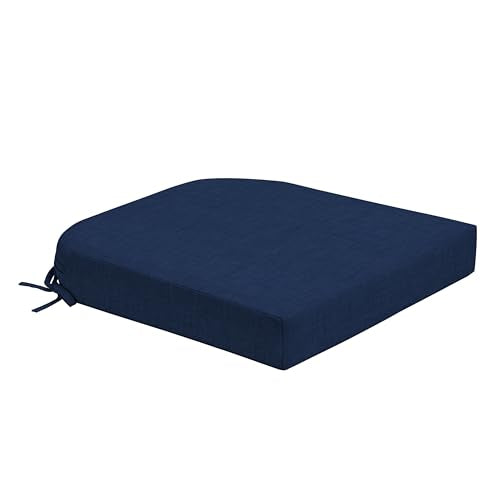 Arden Foam Outdoor Round Back Seat Cushion Kit, 20 x 19, Made with ProFoam, Rain-Proof, Fade Resistant, Sapphire Blue Leala - color: Sapphire Blue Leala, style: 20 x 19 Foam Rounded Back Seat Cushion