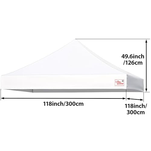 Tradesparker 10x10 Commercial Pop Up Canopy Replacement Top-Windproof D-Rings+Banner Grommets+Loop Pile Wall System,Ez Canopy Cover ONLY-Frame/Side Walls NOT Included(Red) - color: Red, size: 10x10