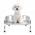 Makerfire Elevated Dog Bed, Raised Dog Sofa Bed for Small Dogs, Detachable Cooling Indoor/Outdoor Pet Cot with Non-Slip Feet, Polyester Cotton (19.5 “L x 19.5 ”W x 11.6 "H) - color: Grey-S (19.5'' L x 19.5'' W x 11.6" H)