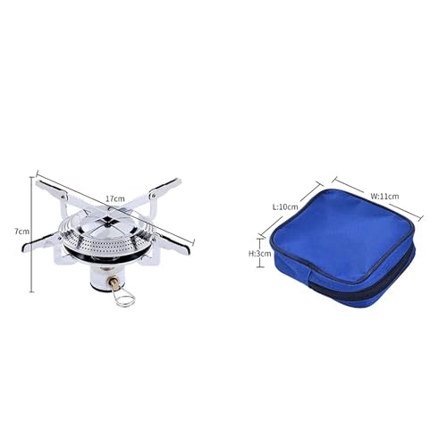 Windproof Camping Gas Stove Portable Foldable Backpack Electronic Stove Head Outdoor Cooking Picnic HikingMountaineering Camping, 110*100*40mm, Stainless Steel